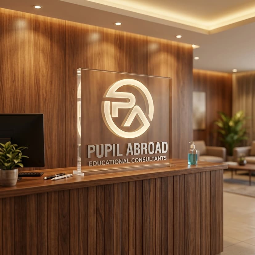 Office reception signage and 3D letter branding Hyderabad — NVS Printers